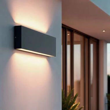 LED-Wandleuchte Aussen 20W Aluminium Doppelseitige Beleuchtung CCT Wählbar Brooky L