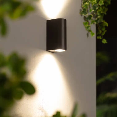 Applique da Parete per Esterni Illuminazione Doppia Luce Gala Nero