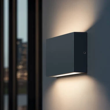 Applique da Parete per Esterno LED 7W Alluminio Illuminazione Doppia Luce CCT Selezionabile Brooky S