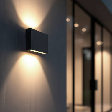10W Brooky M Outdoor Aluminium Selectable CCT Double Sided LED Wall Lamp