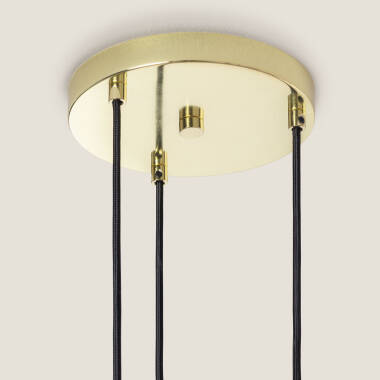 Bild von Pendelleuchte Metall und Glas Tri Baudelaire