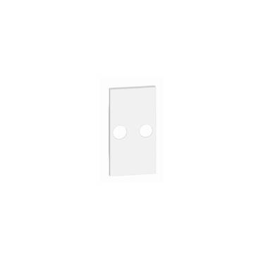 Frontabdeckung für TV Sockel mit 2 Modulen BTicino Living Now KW