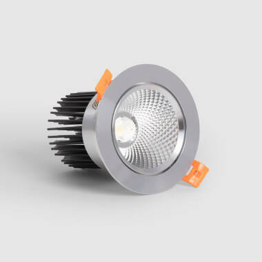 Downlight LED 15W Circolare COB CRI90 Foro Ø 90 mm Argento