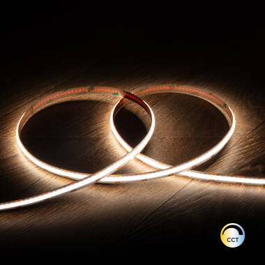 5m 24V COB LED Strip 576LED/m 18W/m 1400lm/m 8mm Wide cut at every 4cm IP20 CRI90