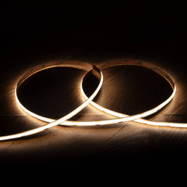 20m 24V Long Distance COB LED Strip 384LED/m 10W/m 800lm/m 10mm Wide cut at Every 3cm IP20 CRI90