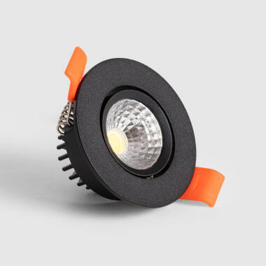 Oczko Downlight LED 3W COB Nastawne Okrągłe Czarne Średnica Wycięcia Ø55 mm CRI92 Expert Color Anti Flicker