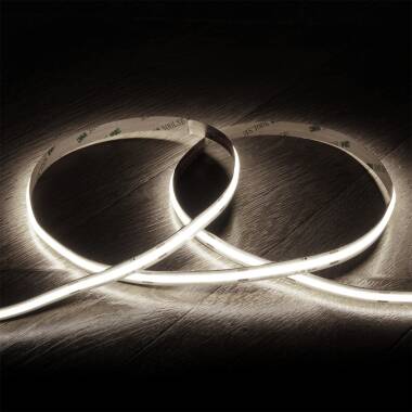 24V DC 5m  LED Strip COB High Lumen CRI90 480LED/m 15W/m 1500lm/W 10mm Wide Cut at Every 5cm  IP20
