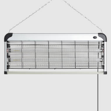 Elektrische muggenlamp met 2 UV-buizen van aluminium