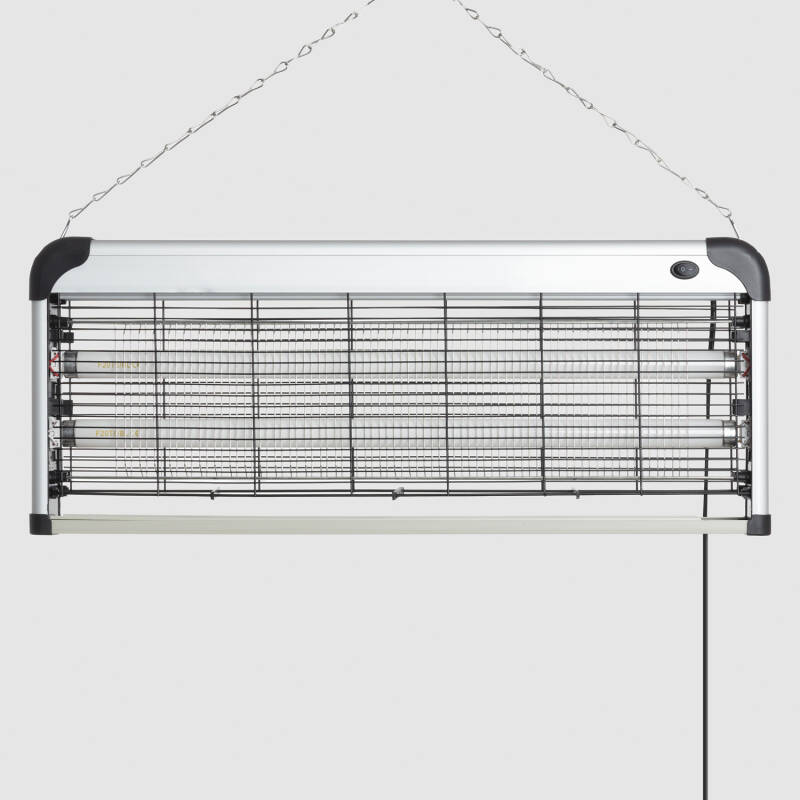 Image de Lampe Anti-Moustiques Électrique avec 2 Tubes UV en Aluminium