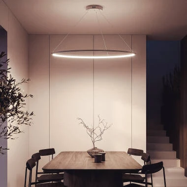 Image of 28W Big Ivalo Selectable CCT LED Aluminium Pendant Lamp