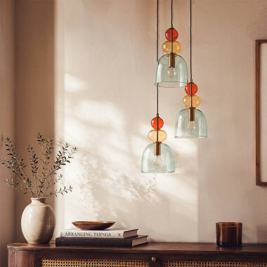 Hanglamp Metaal en Glas Tri Baudelaire