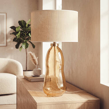 Stolní Lampa z Látky a Skla Big Nally