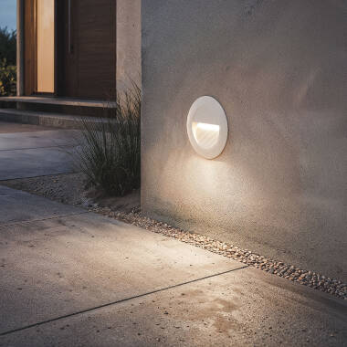 Afbeelding van Wandlamp Outdoor Aluminium LED 3W Inbouw Rond Olite