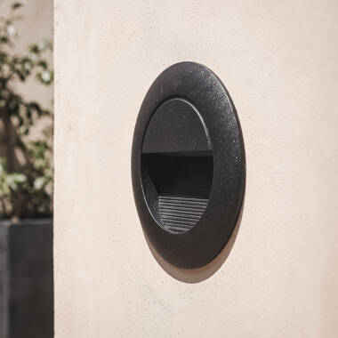 Image de Balise Murale Extérieure LED 3W Encastrable Aluminium Ronde Segre