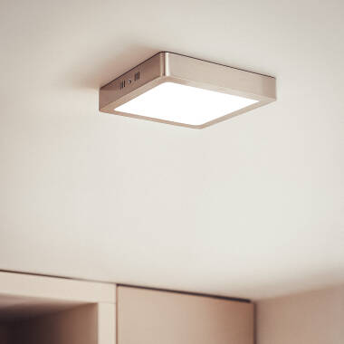 Afbeelding van Plafondlamp Metaal Vierkant Zilver LED 18W 225x225 mm