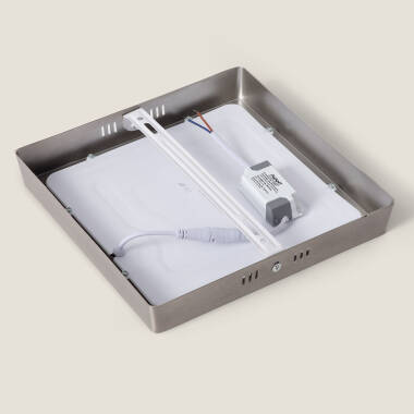 Afbeelding van Plafondlamp Metaal Vierkant Zilver LED 18W 225x225 mm
