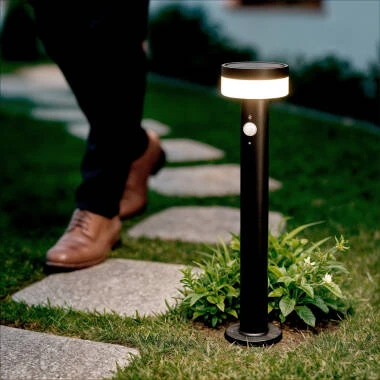 Afbeelding van Baken Outdoor Solar LED 1.5W Hoogte 50cm  Aluminium met Bewegingssensor Ashier