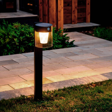 Image de Balise sur Pied Extérieure Solaire LED 1,5W 46cm Aluminiu avec Détecteur de Mouvement Efren