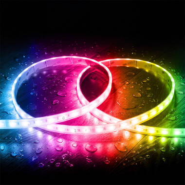 LED-strip 24V SMD RGBW 120 LED's/m 5 m 13 W/m breedte 12 mm om te kinppen per 5 cm IP65