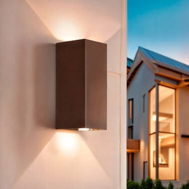 Applique da Parete per Esterno LED 10W Alluminio Doppia Luce CCT Selezionabile Oscilum Square