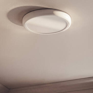 Plafonnier LED Rond Métal 24W Design White Ø300mm