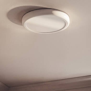 Immagine di Plafoniera LED 24W Circolare Metallo Ø300 mm Design Bianco