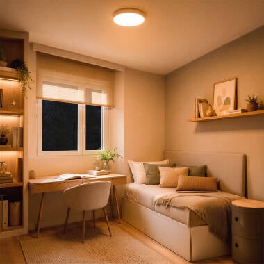 Image of 30W Hidria Round Selectable CCT Metal LED Ceiling Lamp Ø400 mm