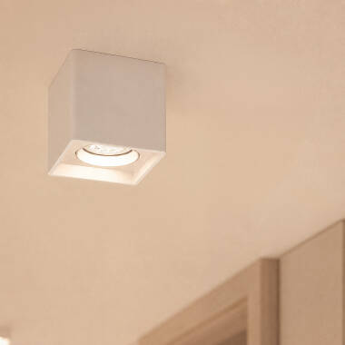 Plafondlamp Space Wit vierkant met GU10 lamp