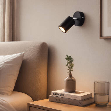 Immagine di Lampada da Soffitto Orientabile Metallo 1 Faretto Albus Black
