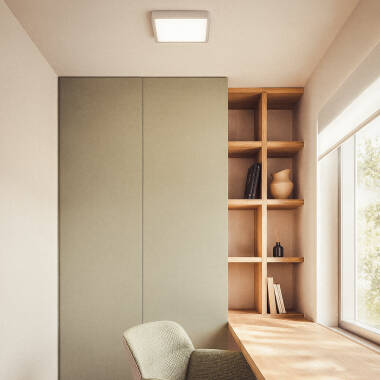 Image of 24W Galan Aluminium Selectable CCT SwitchDimm Slim Square LED Surface Lamp 280x280 mm