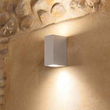 Applique Murale Extérieure Aluminium Miseno Argentée Éclairage Double Face