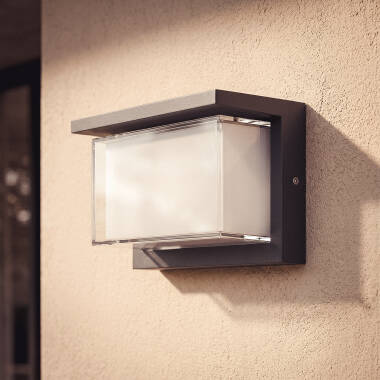 Applique da Parete per Esterni LED 12W Alluminio CCT Selezionabile Doppio Diffusore Arelien Oscilum