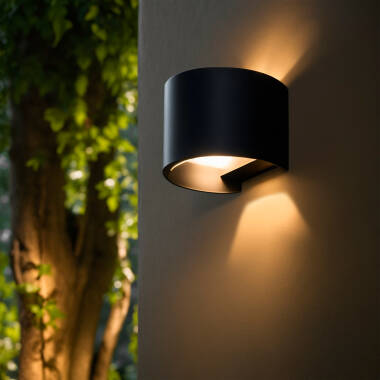 Applique Murale Extérieure LED Dimmable 6W Éclairage Double Face Eros Curvy