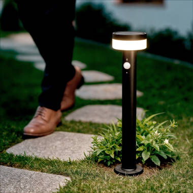 Baken Outdoor Solar LED 1.5W Hoogte 50cm  Aluminium met Bewegingssensor Ashier
