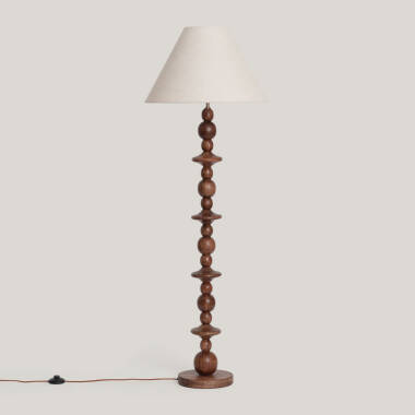 Lampa Podłogowa z Drewna Tanish