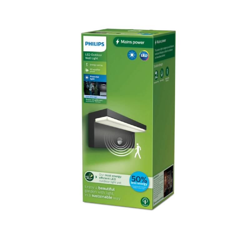 Afbeelding van Wandlamp Outdoor LED met Bewegingssensor 2x4.5W PHILIPS Bustan