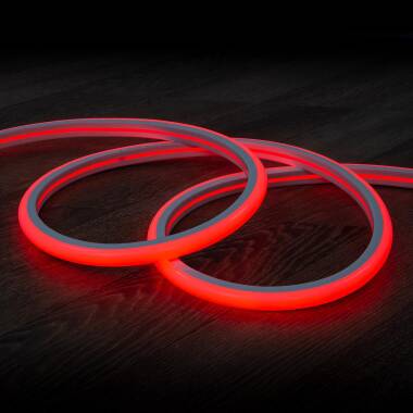 Ruban LED Néon Dimmable 220V Rouge Semi-Circulaire 180º 7.5W/m Coupe 100cm IP67 Sur mesure