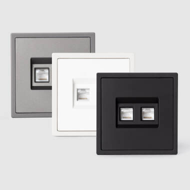Podwójne Gniazdo RJ45 CAT 6 Internetowe Luxe 990