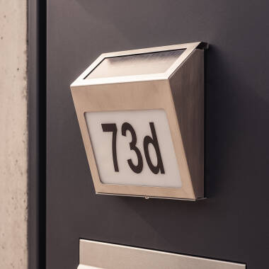 Barua Home Outdoor Solar LED Wall Light for Numbering