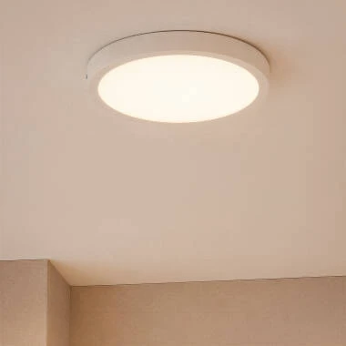 LED-Deckenleuchte 24W Rund Aluminium Ø280 mm Slim CCT Wählbar Galán SwitchDimm