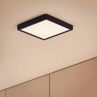 LED-Deckenleuchte 24W Eckig Aluminium 280x280 mm Slim CCT Wählbar Galán SwitchDimm