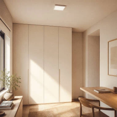 Afbeelding van Plafondlamp LED 24W Vierkant Aluminium 280x280 mm Slim CCT Selecteerbaar Galán SwitchDimm