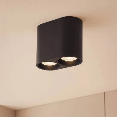 Traxim Round Double Spotlight Ceiling Lamp