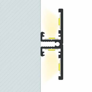 Aluminiumprofil Aufbau Doppelseitig 1m für LED Streifen