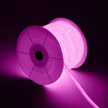Led Strip Neon Dimbaar 220V ROL 50m Rond 360° 9W/m te knippen om de 100cm IP67