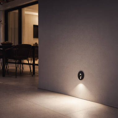 Image de Balise Extérieure LED 3W Encastrable  Oval en Aluminium Adam