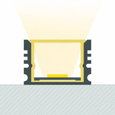 Profilé Aluminium Étanche IP65 En Saillie 2 m pour Rubans LED jusqu'à 10 mm