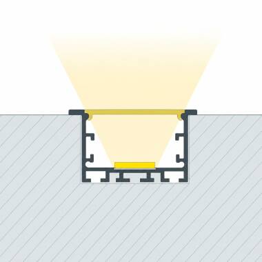 Aluminium Profiel Architectonisch Groot formaat voor LED strips tot 40 mm