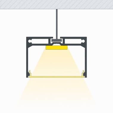 Groot aluminium Profiel Aluminium  voor LED Strip tot 45 mm