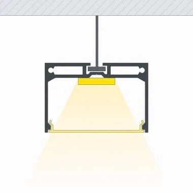 Aluminiumprofil Hängend XL 50x30 für LED Streifen bis 45 mm